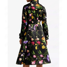 Carrie Preston Elsbeth S01 Black Floral Trench Coat