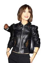 LA 2026 Emilia Jones Bomber Leather Jacket