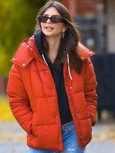 Emily Ratajkowski Orange Jacket