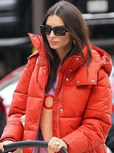 Emily Ratajkowski Orange Jacket