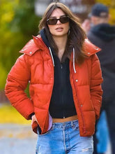 Emily Ratajkowski Orange Jacket