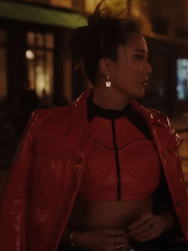 Mindy Chen Emily in Paris S04 Red Leather Jacket