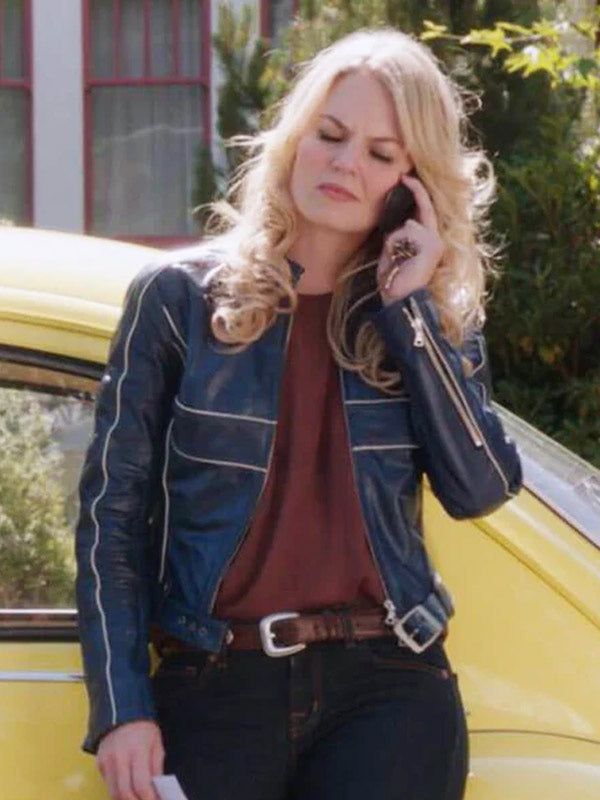 Emma Swan Once Upon A Time Blue Leather Jacket