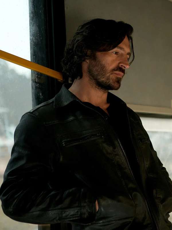 La Brea S02 Eoin Macken Black Leather Jacket