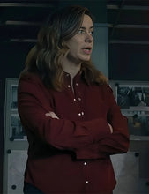Eve Myles The Crow Girl Maroon Shirt