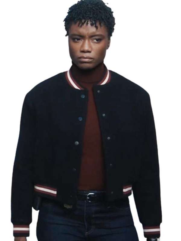 Tiffany Wallace FBI S06 Black Bomber Jacket