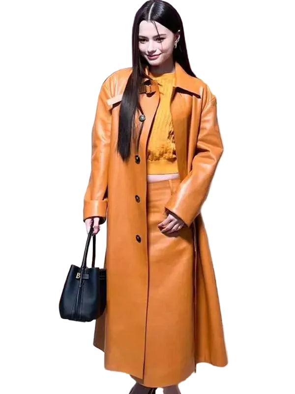 Fashion Show Becky Armstrong Leather Coat