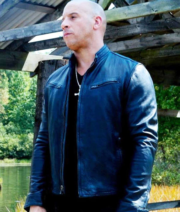 Black Fast and Furious 7 Vin Diesel Leather Jacket