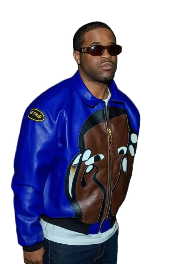 A$AP Ferg Party Artwork Leather Jacket