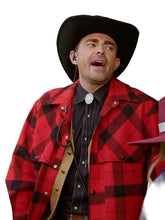 Finding Mr. Christmas Jonathan Bennett Wool Plaid Jacket