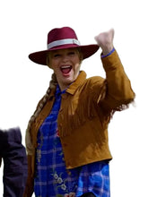 Finding Mr. Christmas Melissa Peterman Fringe Suede Jacket