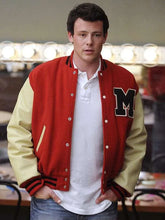 Cory Monteith Glee Letterman Red Jacket