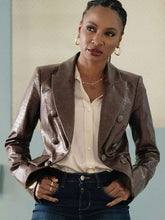 Gabi Mosely Found Leather Blazer Jacket