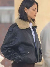 Eiza González Fountain of Youth 2025 Black Leather Jacket