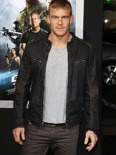 Alan Ritchson Black Leather Jacket
