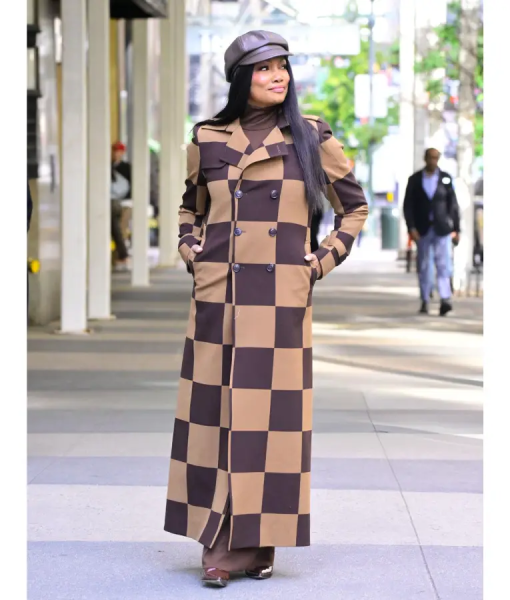 Garcelle Beauvais PIX11 Studio 2025 Long Coat