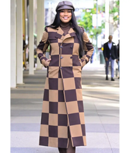 Garcelle Beauvais PIX11 Studio 2025 Long Coat