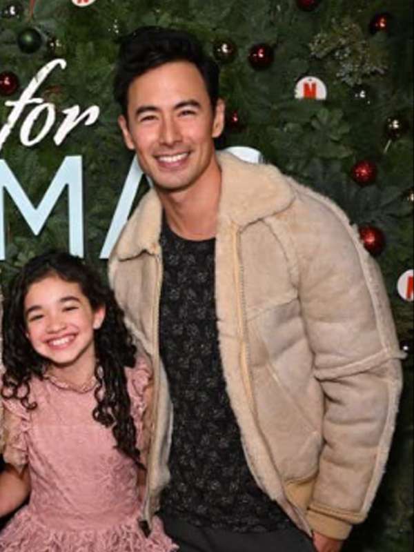 George Young Falling for Christmas Suede Leather Jacket