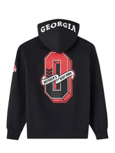 Black pullover hoodie shown from the back, featuring a large red and white octagonal 'O' graphic with a banner reading 'October's Very Own' and 'GEORGIA' in white across the hood.