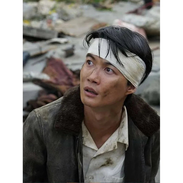 Ryunosuke Kamiki Godzilla Minus One Black Leather Jacket