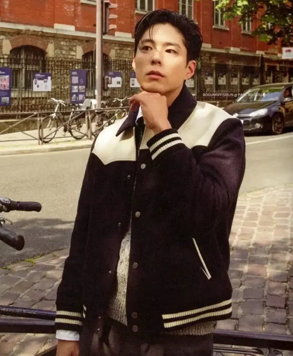 Good Boy S01 Park Bo-gum Black Varsity Jacket