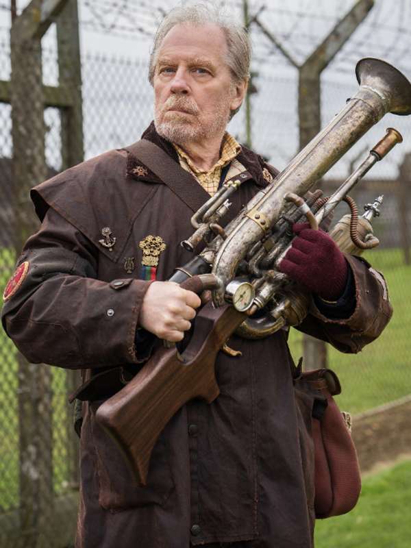 Shadwell Good Omens Brown Leather Coat