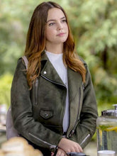 Grace Russell Good Witch S04 Green Leather Jacket