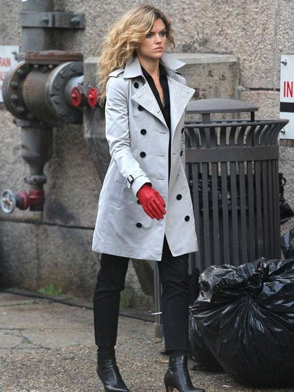 Camren Bicondova Gotham White Trench Coat