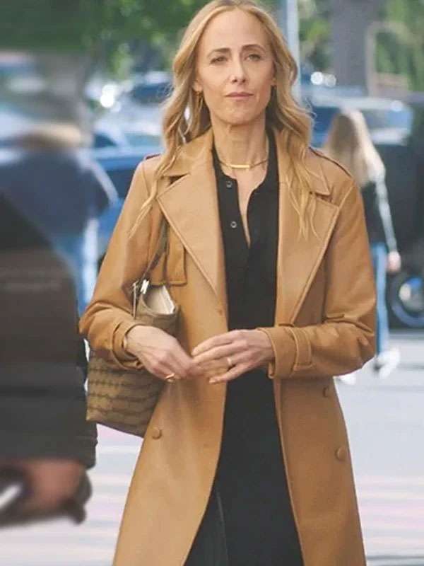 Teddy Altman Grey’s Anatomy S21 Brown Leather Coat