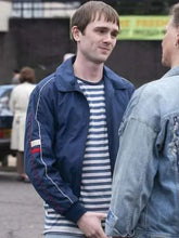 Mitchell Robertson Half Man Blue Bomber Jacket