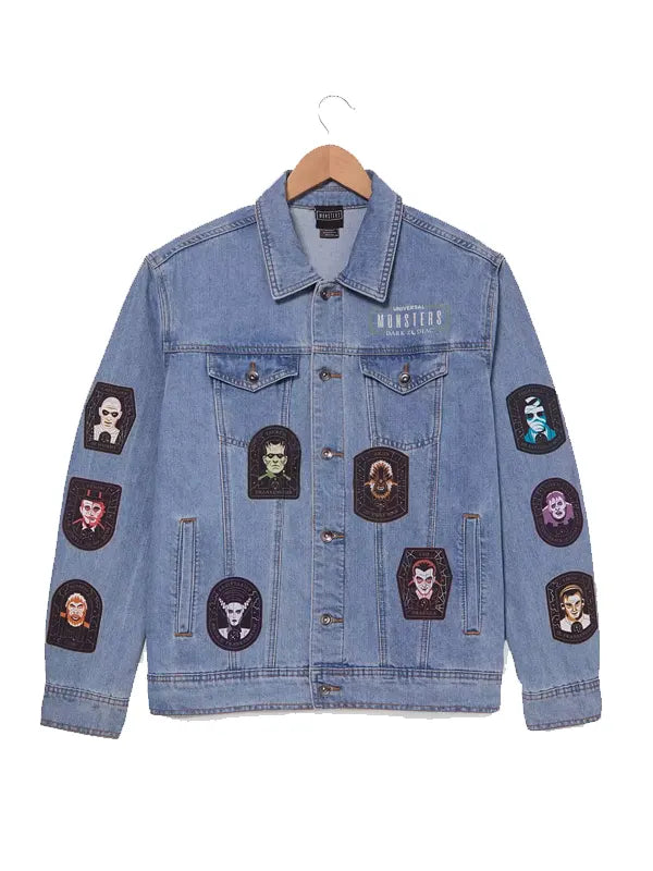 Universal Monsters Halloween denim jacket in blue