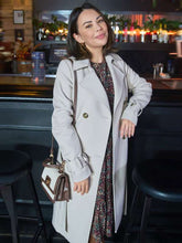 Janel Parrish Haunted Wedding 2024 Trench Coat