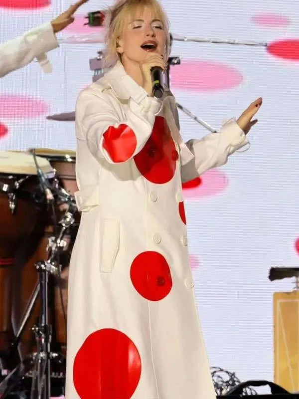 Hayley Williams Polka Dot Coat