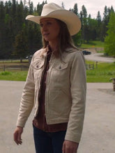 Amy Fleming Heartland S16 Beige Cotton Jacket