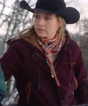 Amber Marshall Burgundy Heartland Style Western Jacket