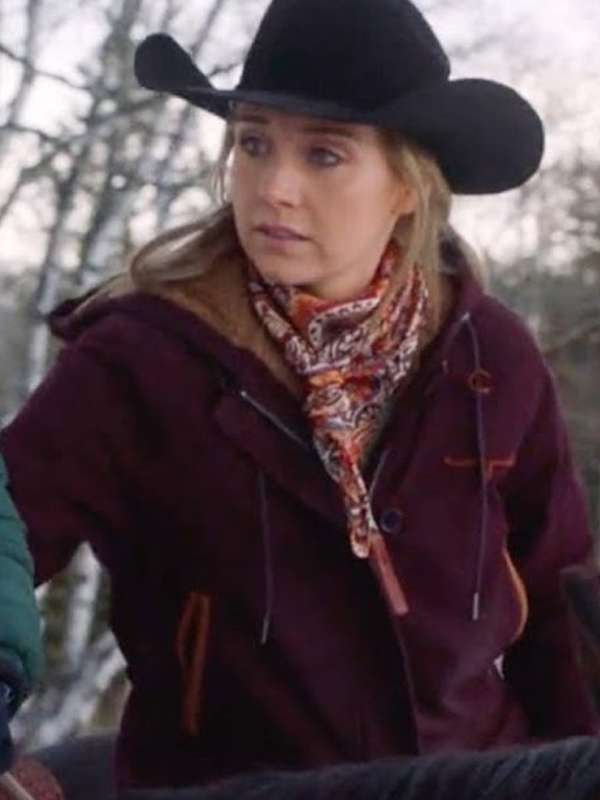 Amy Fleming Heartland S16 Maroon Jacket