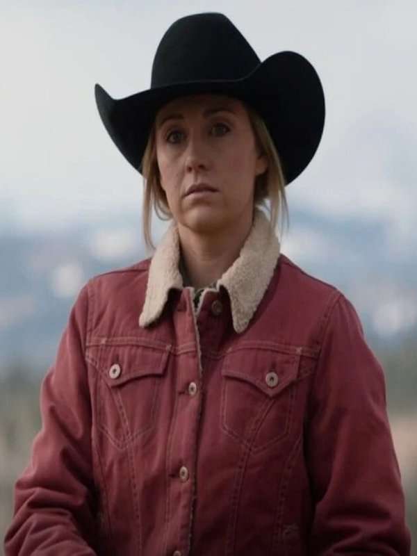 Heartland Season 14 Amy Fleming Red Sherpa Jacket