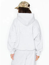 Garage hoodie with logo on back and hooded collar