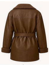Jamie Lee Curtis Ella McCay Brown Leather Coat