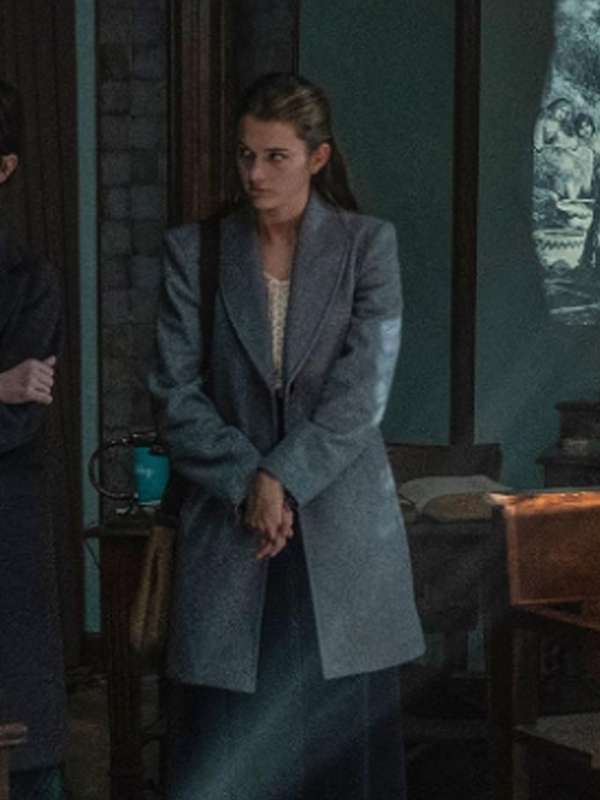 Chloe East Heretic 2024 Grey Coat