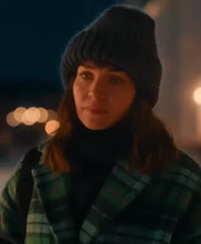 Home for Christmas Johanne Green Plaid Coat