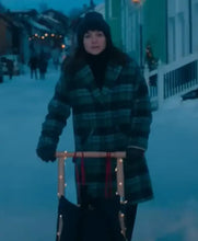 Home for Christmas Johanne Green Plaid Coat