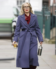 Hostage S01 Julie Delpy Purple Trench Coat