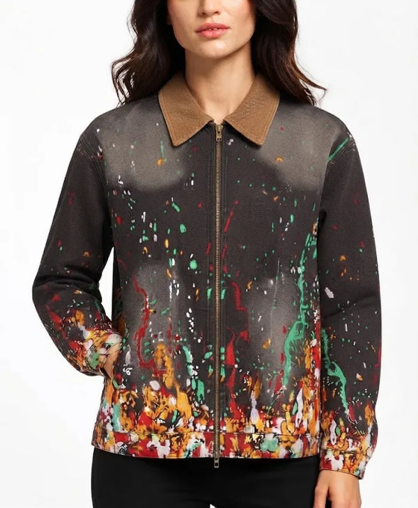 House of Errors multicolor cotton paint jacket