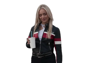 Ana Mena Idolos Biker Leather Jacket