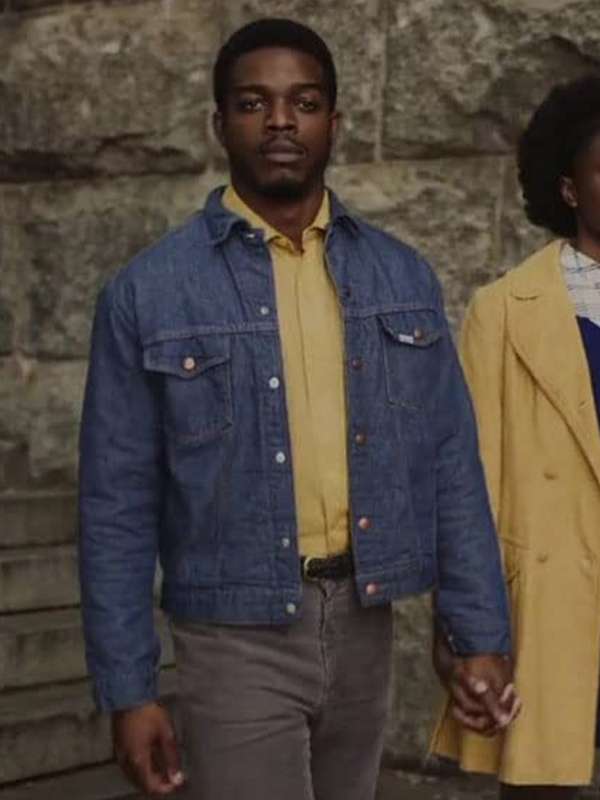 Stephan James If Beale Street Could Talk Blue Denim Jacket