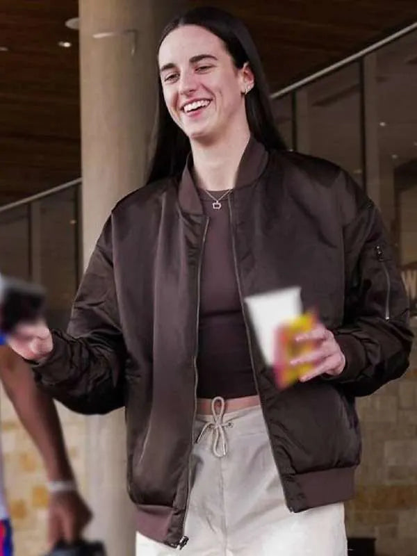 Indiana Fever Caitlin Clark Brown Jacket