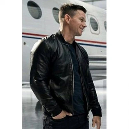 Infinite Mark Wahlberg Black Leather Jacket