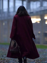 Isabelle Adjani Carole Matthieu Maroon Wool Coat