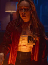 Alycia Debnam-Carey It’s What’s Inside 2024 Red Leather Jacket